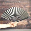 [Hand Fan] HAKUZU Spirit Black Bamboo 7SUN(8.3inch) | Kyoto Folding Fans | Yasuto Yonehara