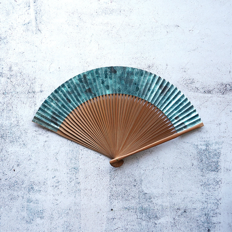 [Hand Fan] HAKUSAI HAKUIRO Blue 7SUN(8.3inch) | Kyoto Folding Fans | Yasuto Yonehara