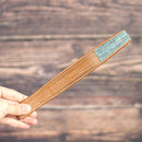 [Hand Fan] HAKUSAI HAKUIRO Blue 7SUN(8.3inch) | Kyoto Folding Fans | Yasuto Yonehara