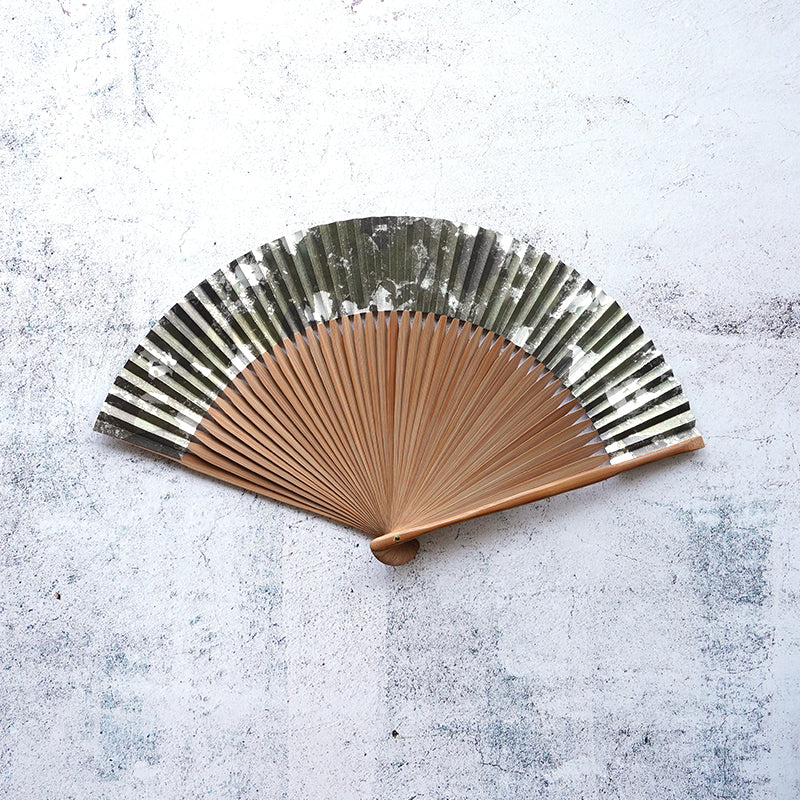 [Hand Fan] HAKUSAI HAKUIRO Green 7SUN(8.3inch) | Kyoto Folding Fans | Yasuto Yonehara