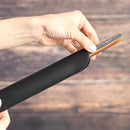 [Hand Fan Bag] Fan Pouch Cowhide Black for 7.5 sun (9.06 in.) | Kyoto Folding Fans | Yasuto Yonehara, Dedicated