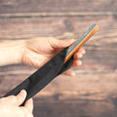 [Hand Fan Bag] Fan Pouch Cotton Black for 7 sun (8.27 in.) | Kyoto Folding Fans | Yasuto Yonehara, Dedicated