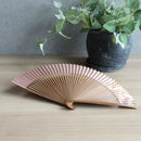 [Hand Fan] HAKUSAI Grayish Pink (Short-ground) 6.5SUN(7.7inch) | Kyoto Folding Fans | Yasuto Yonehara