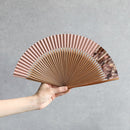 [Hand Fan] HAKUSAI Grayish Pink (Short-ground) 6.5SUN(7.7inch) | Kyoto Folding Fans | Yasuto Yonehara