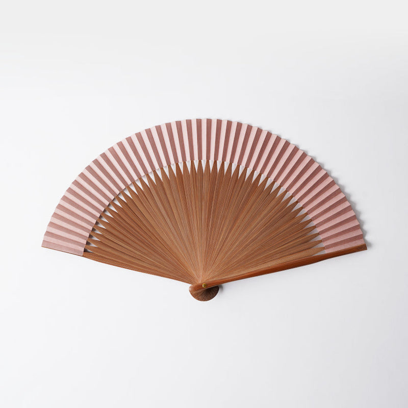 [Hand Fan] HAKUSAI Grayish Pink (Short-ground) 6.5SUN(7.7inch) | Kyoto Folding Fans | Yasuto Yonehara