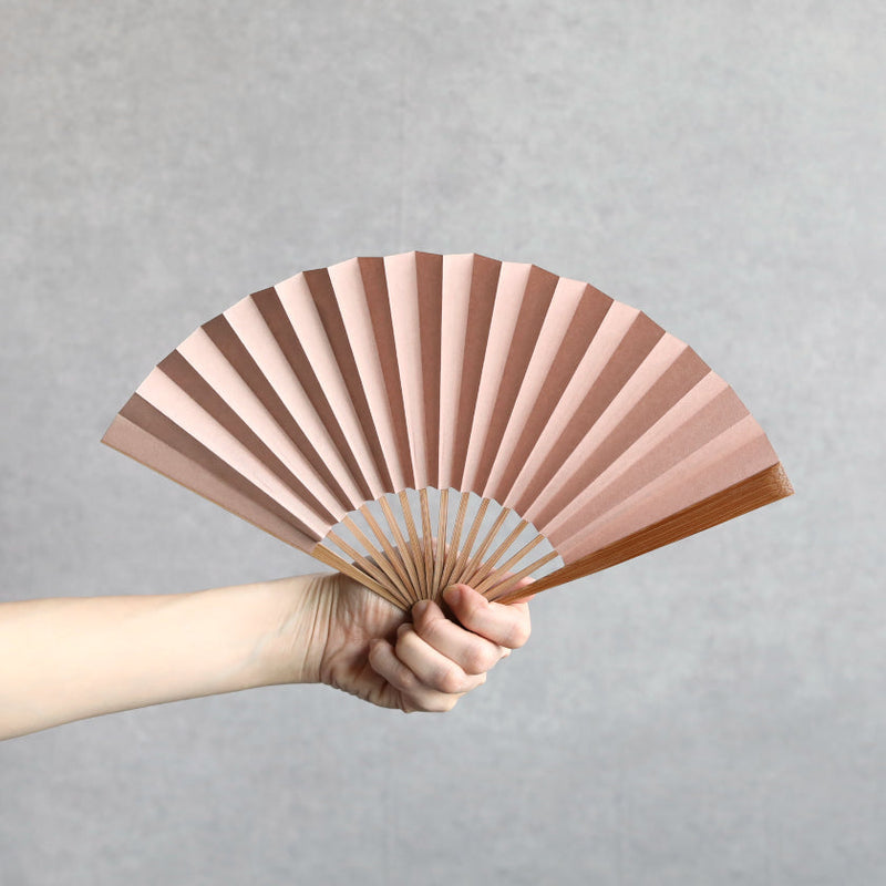[Hand Fan] HAKUSAI Grayish Pink 6.5SUN(7.7inch) | Kyoto Folding Fans | Yasuto Yonehara