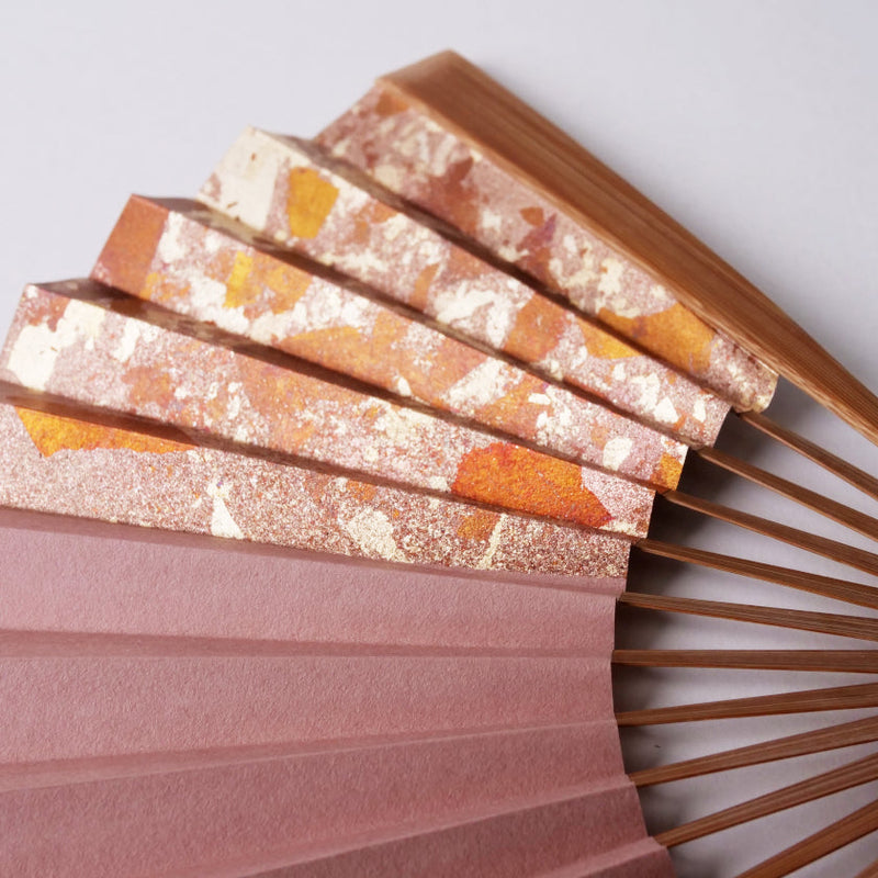 [Hand Fan] HAKUSAI Grayish Pink 6.5SUN(7.7inch) | Kyoto Folding Fans | Yasuto Yonehara