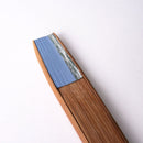 [Hand Fan] HAKUSAI Blue (Short-ground) 6.5SUN(7.7inch) | Kyoto Folding Fans | Yasuto Yonehara