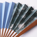 [Hand Fan] HAKUSAI Blue 6.5 SUN | Kyoto Folding Fans | Yasuto Yonehara