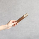 [Hand Fan] HAKUSAI Beige (Short-ground) 6.5SUN(7.7inch) | Kyoto Folding Fans | Yasuto Yonehara