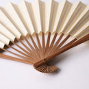 [Hand Fan] HAKUSAI Beige 6.5SUN(7.7inch) | Kyoto Folding Fans | Yasuto Yonehara