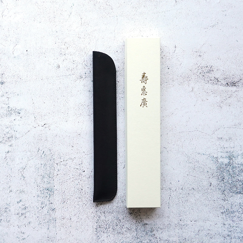 [Hand Fan Bag] Fan Pouch Leather Black (For Individual Purchase) | Kyoto Folding Fans | Yasuto Yonehara