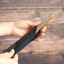 [Hand Fan Bag] Fan Pouch Cotton Black for 7.5 sun (9.06 in.) | Kyoto Folding Fans | Yasuto Yonehara, Dedicated