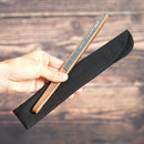 [Hand Fan Bag] Fan Pouch Cotton Black for 7.5 sun (9.06 in.) | Kyoto Folding Fans | Yasuto Yonehara, Dedicated