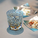 [ROCKS GLASS] WHISKEY GLASS KASANEIROME OGIKU (CHRYSANTHEMUM IN ABUNDANCE) | EDO KIRIKO | KAGAMI CRYSTAL