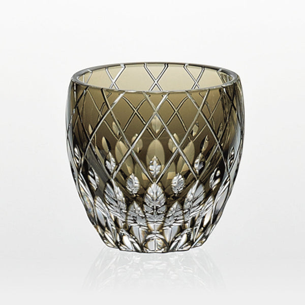 [SAKE CUP] ENRAI (DISTANT THUNDER) BY HIDEAKI SHINOZAKI TRADITIONAL CRAFTSMAN | EDO KIRIKO | KAGAMI CRYSTAL