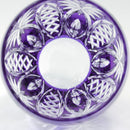 [ROCKS GLASS] WHISKEY GLASS BAMBOO FENCE & STAR (PURPLE) | EDO KIRIKO | KAGAMI CRYSTAL