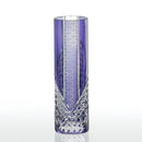 [VASE] SINGLE FLOWER VASE HEMP LEAVES & TETRAGONAL BASKET WEAVE | EDO KIRIKO | KAGAMI CRYSTAL
