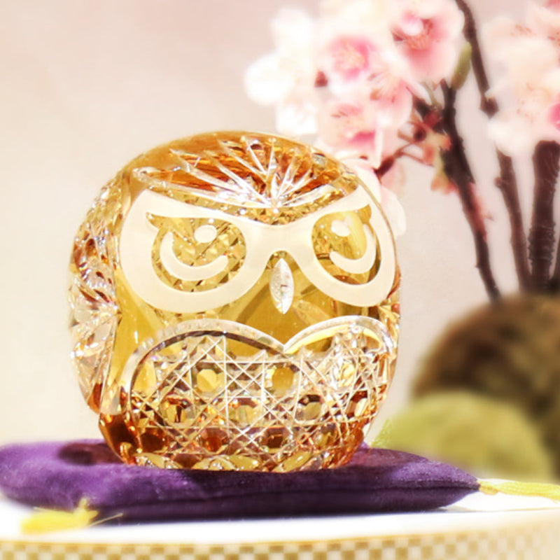 [FIGURINE] LUCKY OWL | EDO KIRIKO | KAGAMI CRYSTAL