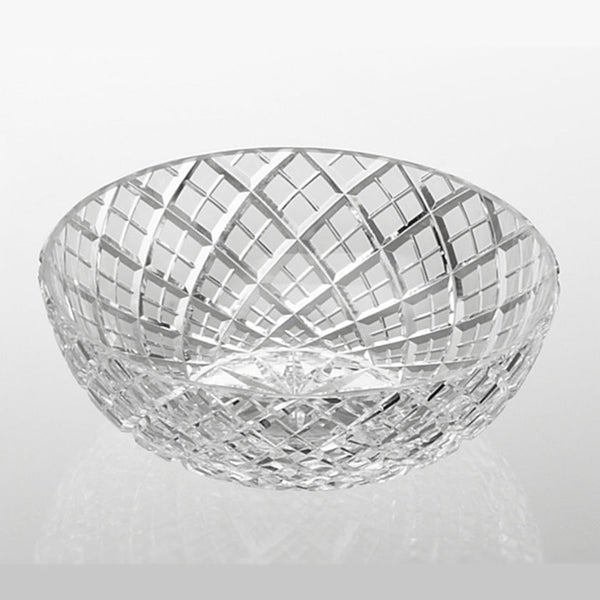 [BOWL] LAYERED BAMBOO FENCE (CLEAR) | EDO KIRIKO | KAGAMI CRYSTAL