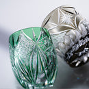 [ROCK GLASS] WHISKEY GLASS SUBARU (GREEN) BY TATSUYA NEMOTO MASTER OF TRADITIONAL CRAFTS | EDO KIRIKO | KAGAMI CRYSTAL