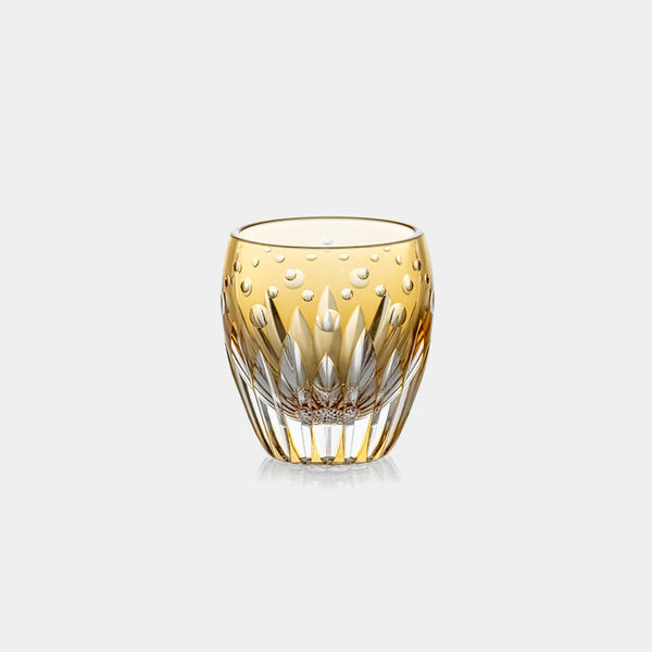 [ROCKS GLASS] SUNFLOWER BY SATOSHI NABETANI MASTER OF TRADITIONAL CRAFTS | EDO KIRIKO | KAGAMI CRYSTAL