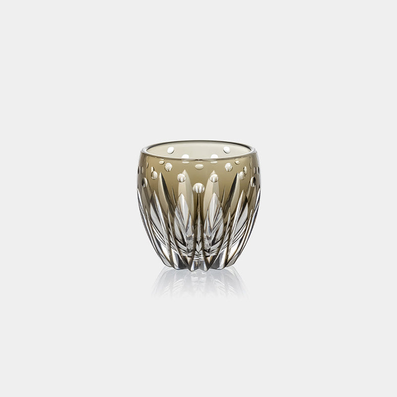 [SAKE CUP] LOTUS FLOWER BY SATOSHI NABETANI MASTER OF TRADITIONAL CRAFTS | EDO KIRIKO | KAGAMI CRYSTAL