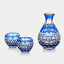 [SAKE BOTTLE] SAKE SET TAMAMAI BY HIDEAKI SHINOZAKI MASTER OF TRADITIONAL CRAFTS | EDO KIRIKO | KAGAMI CRYSTAL