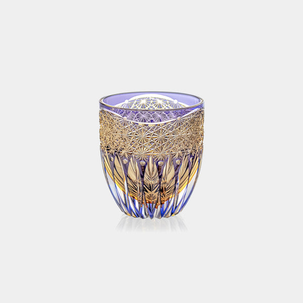 [ROCKS GLASS] HANA KAGAMI BY SATOSHI NABETANI, MASTER OF TRADITIONAL CRAFTS | EDO KIRIKO | KAGAMI CRYSTAL