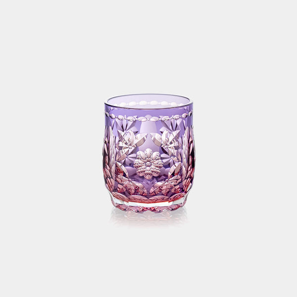 [ROCKS GLASS] HANA TEMARI BY HIDEAKI SHINOZAKI, MASTER OF TRADITIONAL CRAFTS | EDO KIRIKO | KAGAMI CRYSTAL