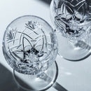 [GLASS] PAIR OF WINE GLASSES 'BONHEUR' | CRYSTAL GLASS | KAGAMI CRYSTAL