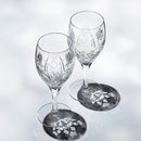 [GLASS] PAIR OF WINE GLASSES 'BONHEUR' | CRYSTAL GLASS | KAGAMI CRYSTAL