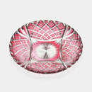 [GLASS FIGURINE] LAYERED BAMBOO FENCE (RED) | EDO KIRIKO | KAGAMI CRYSTAL