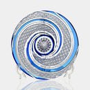 [GLASS FIGURINE] SHIMMERING AQUA BY SATOSHI NABETANI, MASTER OF TRADITIONAL CRAFTS | EDO KIRIKO | KAGAMI CRYSTAL