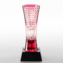 [TROPHY] TROPHY (RED) BAMBOO LEAVES & TETRAGONAL BASKET WEAVE | EDO KIRIKO | KAGAMI CRYSTAL