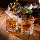 [GLASS] DOUBLE WHISKEY GLASS OCTAGONAL BASKET WEAVE | EDO KIRIKO | KAGAMI CRYSTAL
