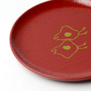 SMALL DISH UNSOUDO WOODBLOCK PRINT ANIMAL SERIES – KYOTO LACQUERWARE