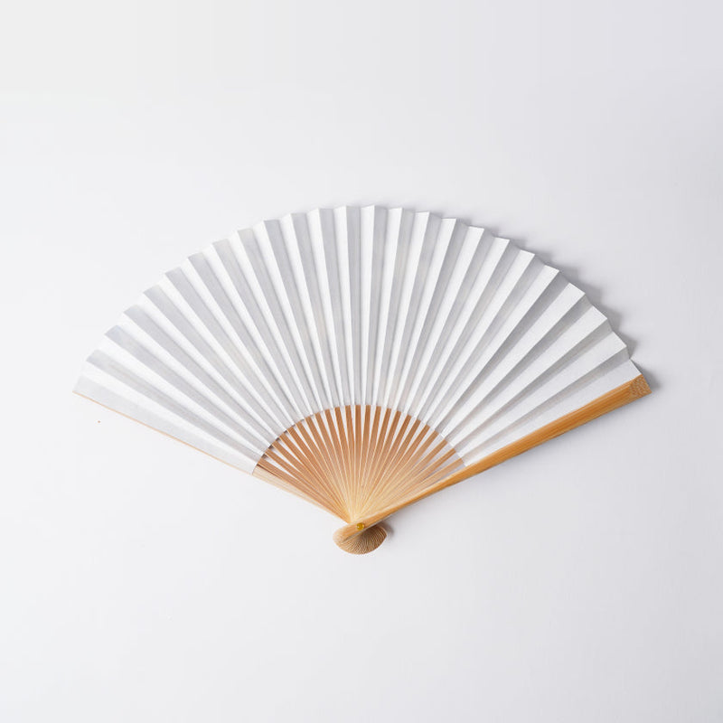 [Hand Fan] SEKKA SHIBORI (flower pattern like snowflakes) Navy Blue for Women |Kurotani Washi Paper | Kurotani Washi Cooperative Group