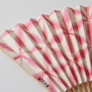 [Hand Fan] SEKKA SHIBORI (flower pattern like snowflakes) Pink for Women |Kurotani Washi Paper | Kurotani Washi Cooperative Group