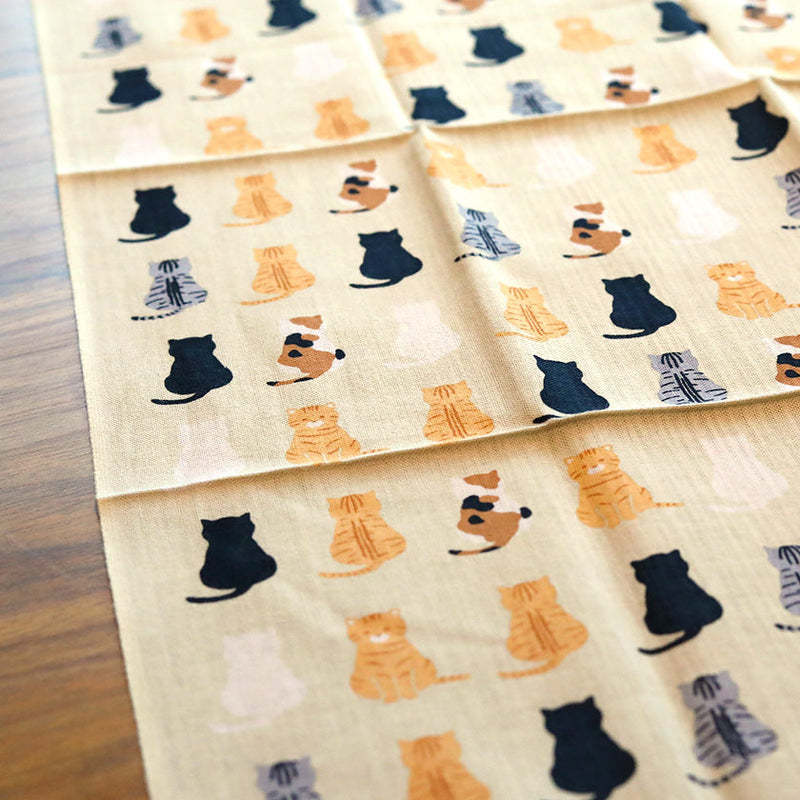 [Towels] Tenugui | SIT DOWN CAT | Yokohama Dyeing | HAMAMONYO