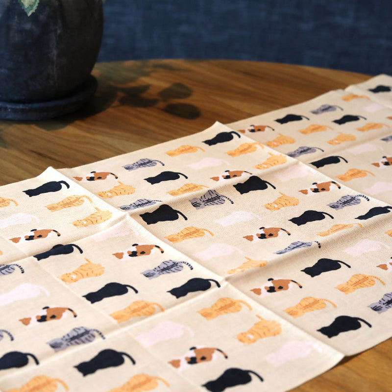 [Towels] Tenugui | SIT DOWN CAT | Yokohama Dyeing | HAMAMONYO