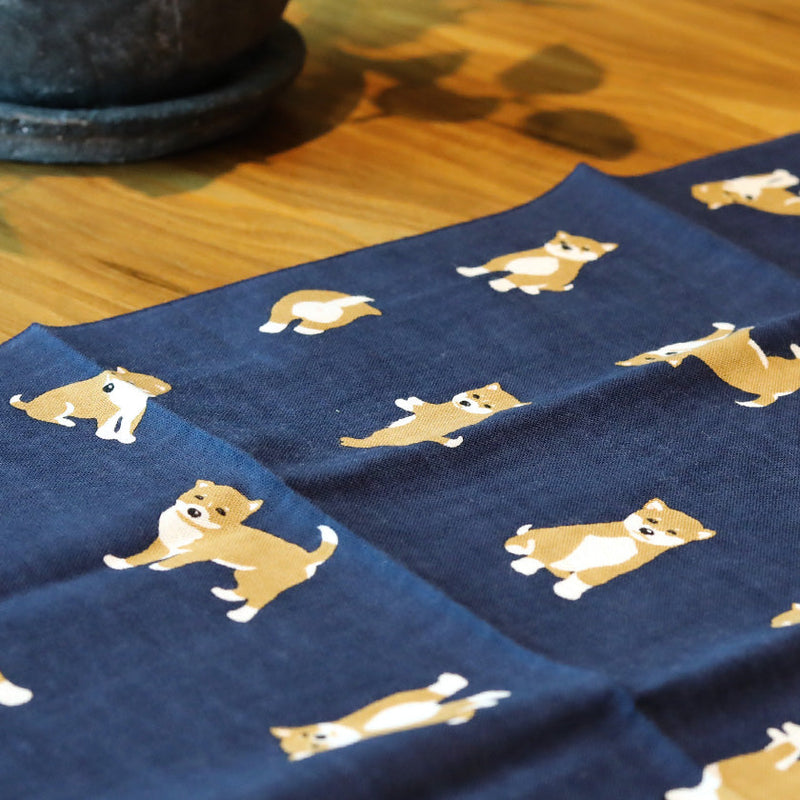 [Towels] Tenugui | SHIBA INU LOVE | Yokohama Dyeing | HAMAMONYO