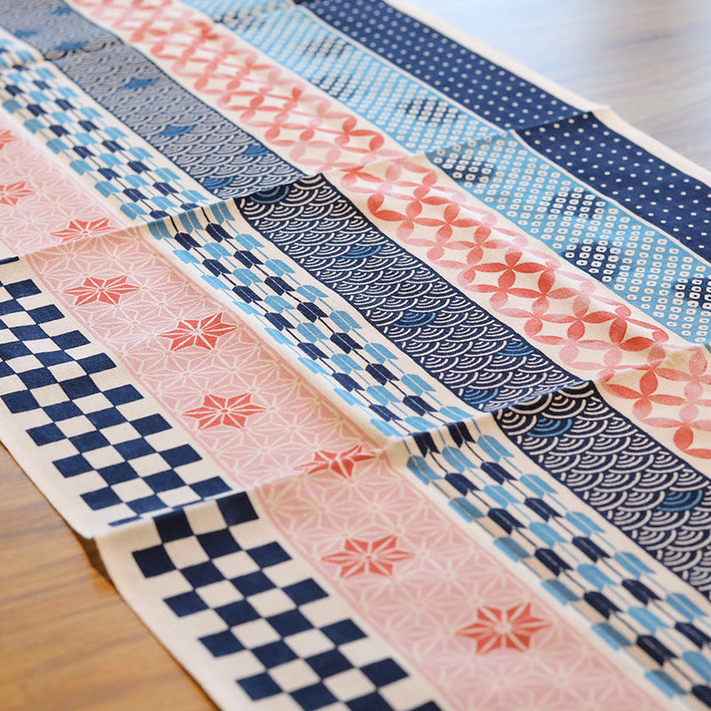 [Towels] Tenugui｜Auspicious Pattern STRIPE | Yokohama Dyeing | HAMAMONYO