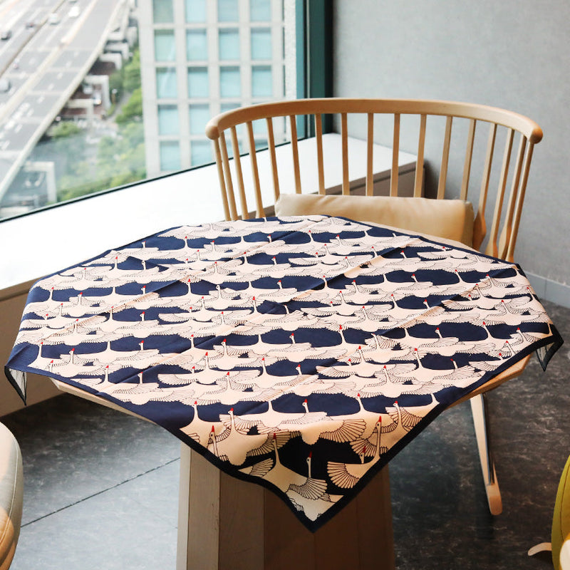 [Furoshiki/Square Cloth] Celebration Crane(L) | Yokohama Dyeing | HAMAMONYO