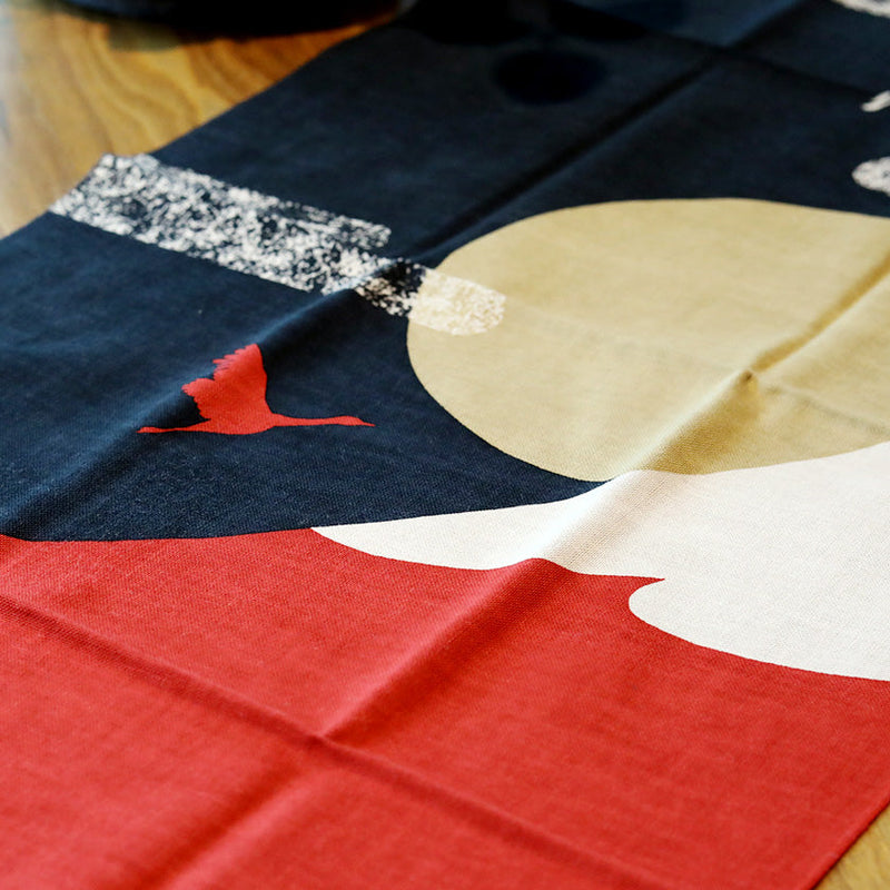 [Towels] Tenugui | JAPAN with Red Mt. Fuji | Yokohama Dyeing | HAMAMONYO