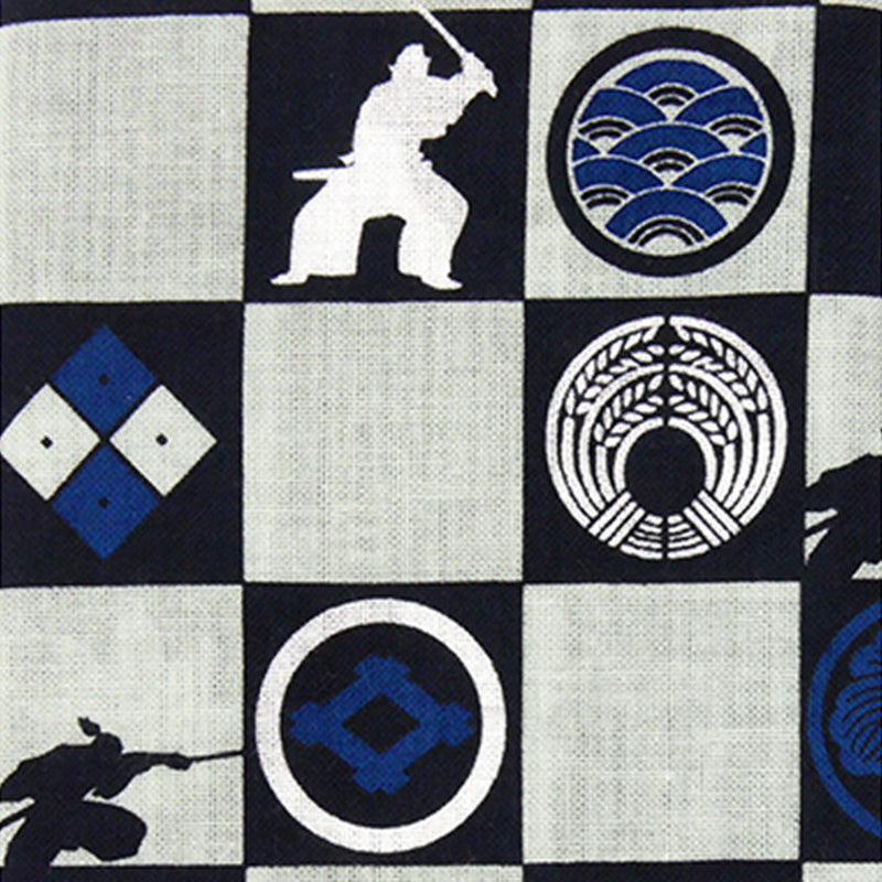 [Towels] Tenugui | SAMURAI CHECKERED Pattern | Yokohama Dyeing | HAMAMONYO