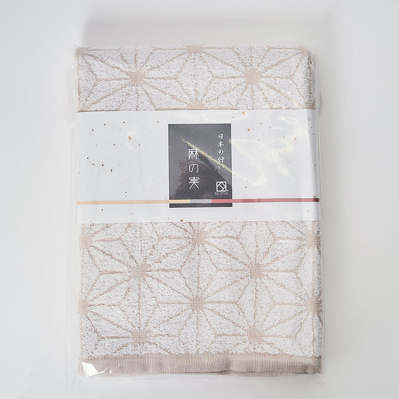 [Towels] "Japanese Motif" HEMP SEED DESIGN Bath Towel (23" x 47") | Senshu Towel | FUKUROYA TOWEL