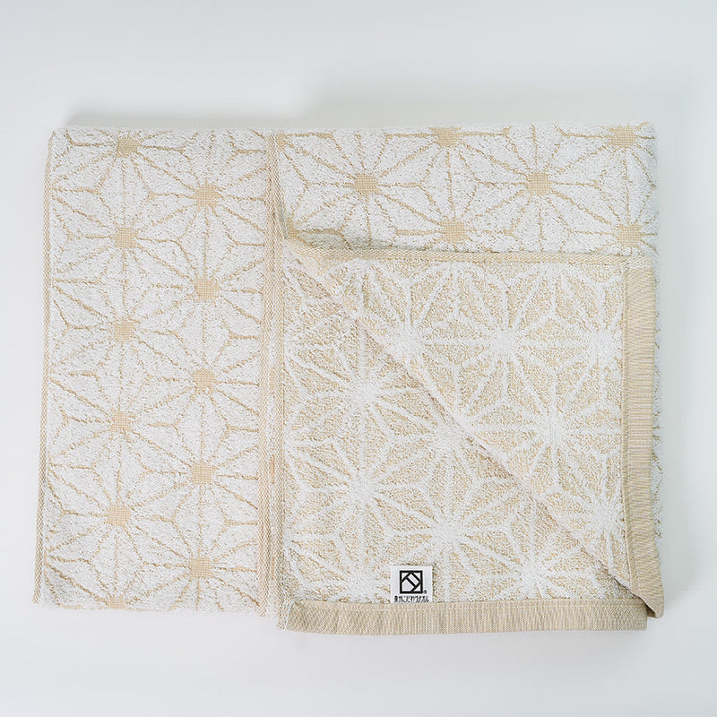 [Towels] "Japanese Motif" HEMP SEED DESIGN Bath Towel (23" x 47") | Senshu Towel | FUKUROYA TOWEL