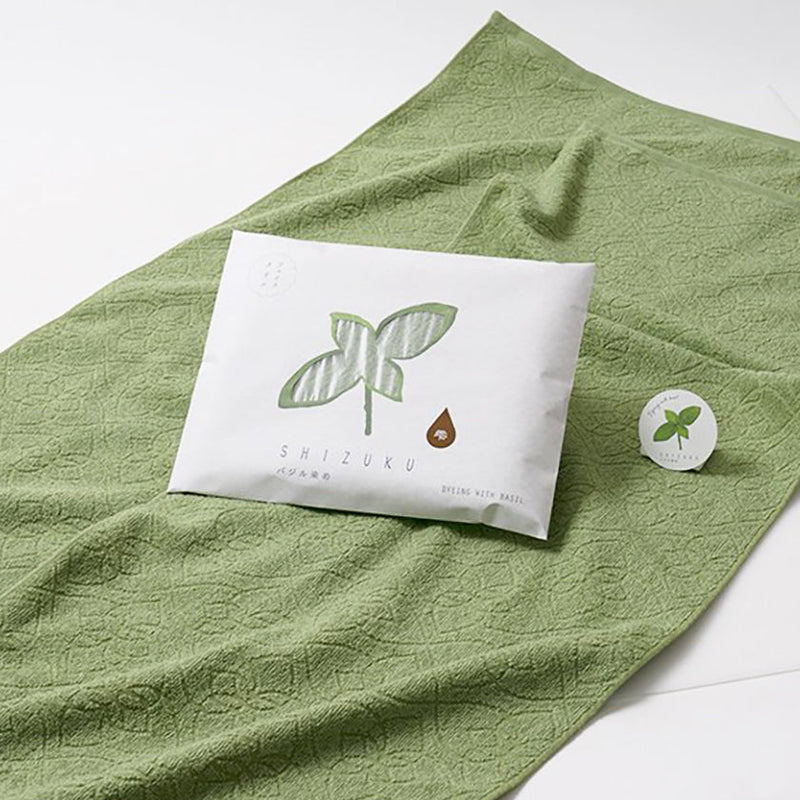 [Towels] "SHIZUKU" Botanical Dyed Gauze Handy Towel (13"x33") | Senshu Towel | FUKUROYA TOWEL