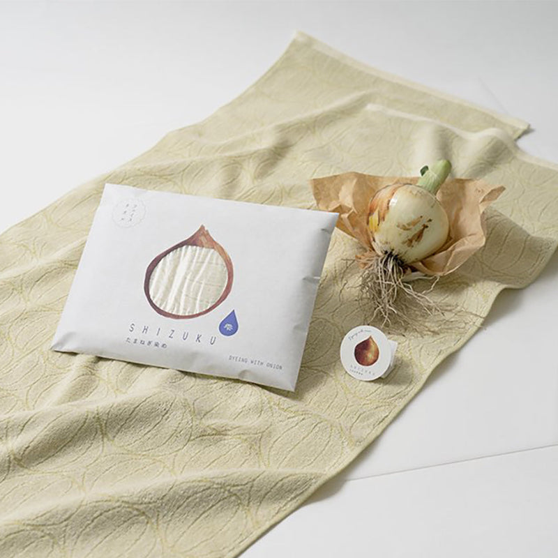 [Towels] "SHIZUKU" Botanical Dyed Gauze Handy Towel (13"x33") | Senshu Towel | FUKUROYA TOWEL